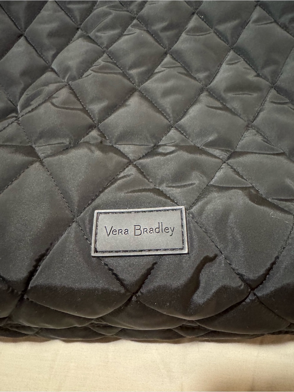 Vera Bradley Performance Twill Black Quilted Shoulder Bag / Crossbody - Picture 3 of 8